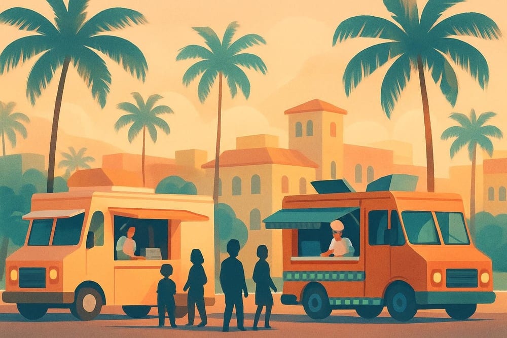 Food trucks in Miami Beach, FL